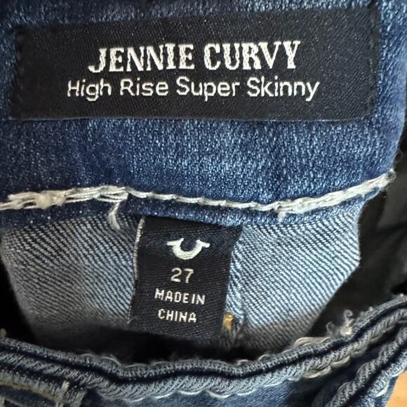 True Religion Jennie Curvy High Rise Super Skinny Jeans W27 Big T Resistence NWT - Picture 10 of 12